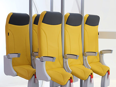 Skyrider 2.0 by Avionteriors, the controversial standing seat proposed for the airline of the future