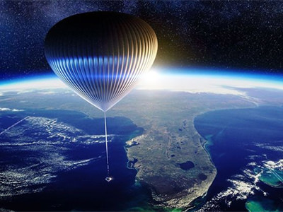 Spaceship Neptune, a balloon-based system for enabling space travel, image by Space Perspectives
