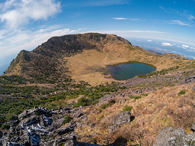Hallasan volcano crater with a lake, the highest peak of Jeju Island and South Korea, photo by Ivan Kralj.