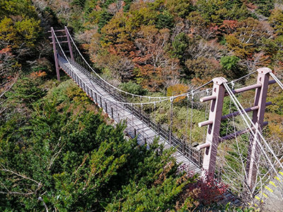 Yongjingak Hyunsugyo hanging bridge on Gwaneumsa Trail, one of the two main hiking trails leading to Hallasan Mountain summit, South Korea, photo by Ivan Kralj.