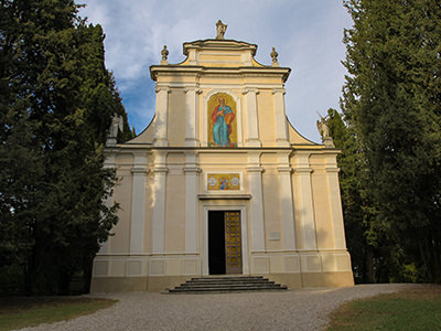 Exterior of Ossuary of Solferino, Italian ossuary church of San Pietro in Lombardy, photo by Ivan Kralj.