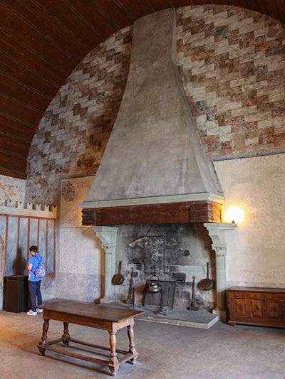 Gigantic fireplace at Chillon Castle, Switzerland, photo by Ivan Kralj.