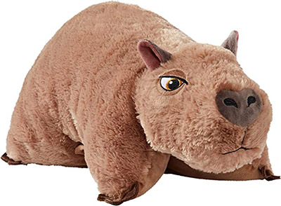 Capybara from Disney's Encanto movie as stuffed animal pillow, by Pillow Pets