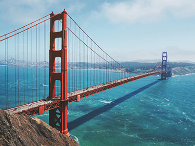 Golden Gate Bridge in San Francisco, USA, photo by Maarten van den Heuvel, Unsplash.