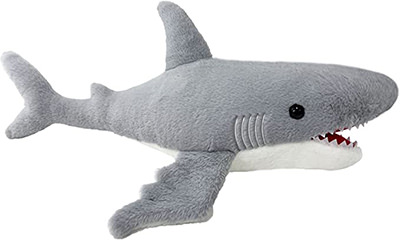 Weighted stuffed animal in a form of a shark, by Pozbrd