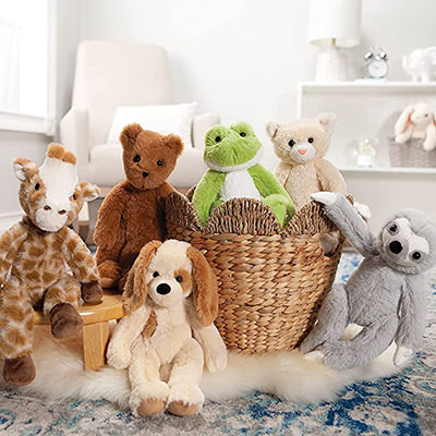 Collection of weighted stuffed animals by Vermont Teddy Bear manufacturer.
