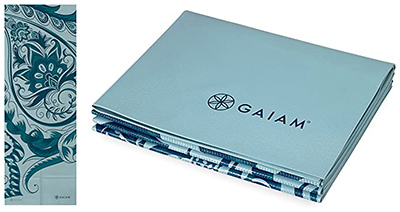 Travel yoga mat by Gaiam.