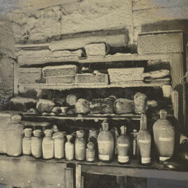Frozen interior of chemical laboratory in Antarctica, shot during the British Antarctic Expedition 1907-1909