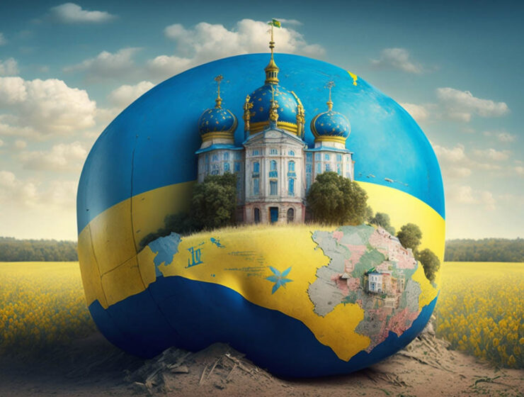 Tourism of Ukraine is on halt because of the war with Russia, but that doesn't mean that preparation for the better future are not under way; image by Ivan Kralj/Midjourney.