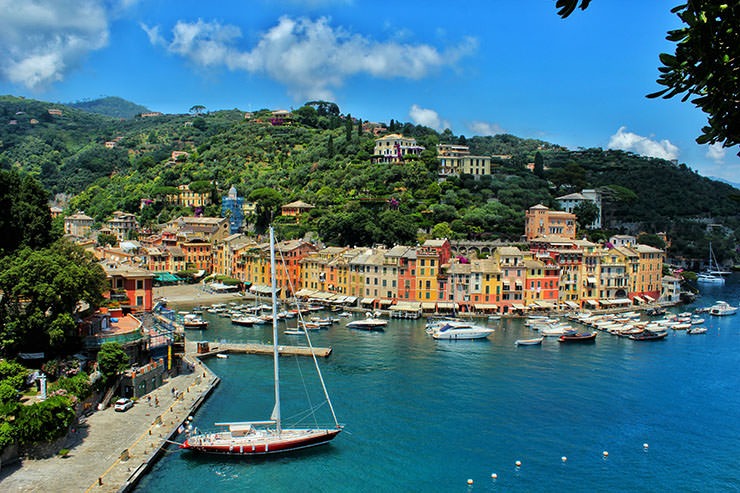 Waterfront of Portofino, a colorful village on Italian Riviera that banned lingering for selfies; photo by Jonas Fink, Unsplash.