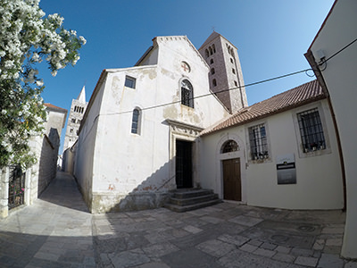 Exterior of the Abbey of Saint Andrew in Rab, where Benedictine nuns kept the secret recipe for rapska torta for centuries; photo by Ivan Kralj.