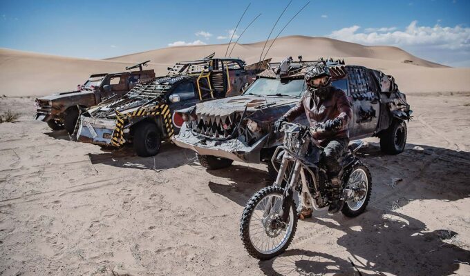 Madway Rally, Mad Max-inspired event produced by Alexey Gubarev, where participants drive heavily modified cars and motorbikes in some of the most remote locations on Earth.