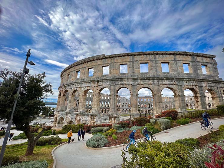 Pula Arena, the Roman amphitheater in Istria, one of the favorite honeymoon destinations in Croatia; photo by James Qualtrough, Unsplash.