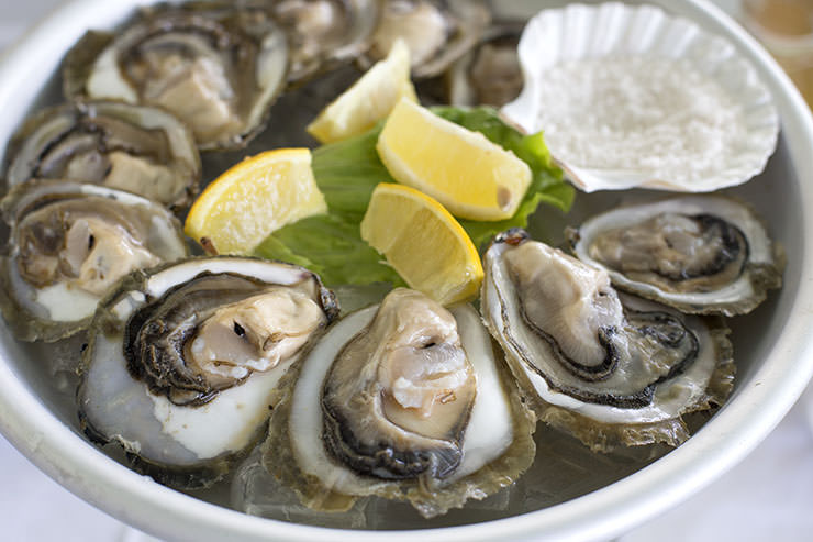 Oysters from Ston, as served at Hotel Excelsior Dubrovnik; photo by Adriatic Luxury Hotels.