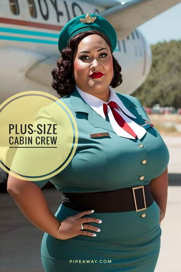 Air hostess fancy store dress plus size