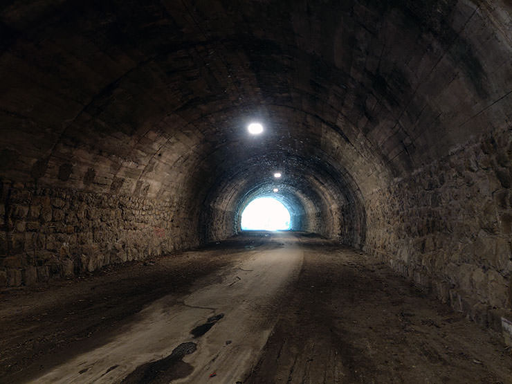 Tunnel Sljeme - the first stage of hiking to Medvednica mountain in Zagreb, Croatia; photo by Ivan Kralj.