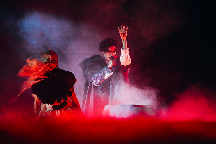 Marko Bošnjak performing "Poison Cake" on a Eurovision stage in Basel, Switzerland; photo by Sarah Louise Bennett / EBU.