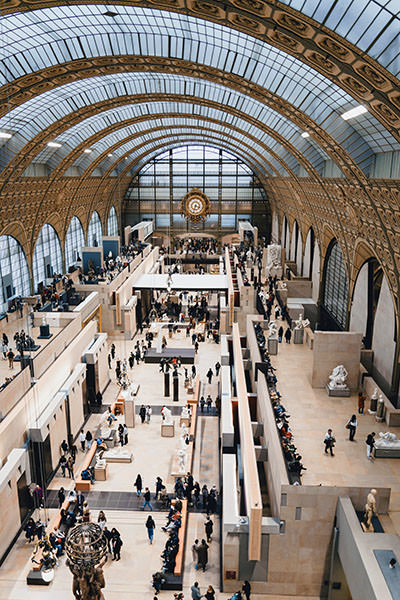 Musée d’Orsay, former train station, now world-class art museum; photo by Yilei (Jerry) Bao / Unsplash.