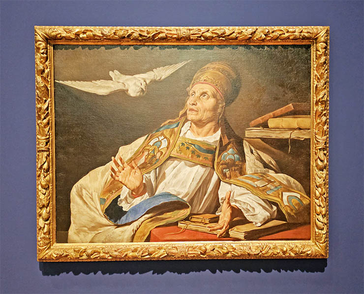 "Saint Gregory" painting by Matthias Stomer, displayed at Kunstmuseum Basel in Switzerland; photo by Ivan Kralj.