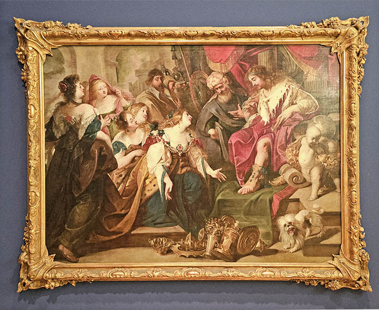 "The Queen of Sheba's Visit to Solomon" painting by Jan Davidsz. Remeeus, displayed at Kunstmuseum Basel in Switzerland; photo by Ivan Kralj.