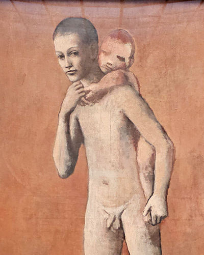 "The Two Brothers" painting by Pablo Picasso, displayed at Kunstmuseum Basel in Switzerland; photo by Ivan Kralj.