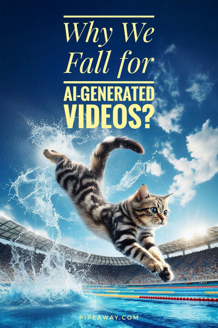Cat Olympics, scuba diving dogs, and magical tiny homes are flooding the internet. Created by artificial intelligence text-to-video generators in seconds, and becoming viral in minutes, what is the secret of their success? Why do we fall for AI-generated videos?