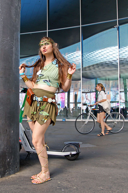Cosplayer Marica Mueller dressed as a fairy, at Basel Fantasy, the Swiss Comic Con; photo by Ivan Kralj.