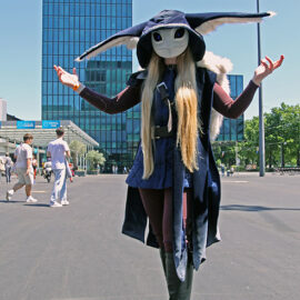 Cosplayer dressed as Ithaqua (Night Watch) from "Identity V" survival horror game, at Fantasy Basel, the Swiss Comic Con; photo by Ivan Kralj.