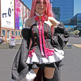 Cosplayer dressed as Krul Tepes from "Seraph of the End" manga series, at Fantasy Basel, the Swiss Comic Con; photo by Ivan Kralj.
