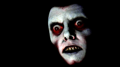 White-faced demon appearing briefly, for an eight of a second, during William Friedkin's "The Exorcist" movie, as a subliminal image inserted to create an unsettling feeling in the audience.