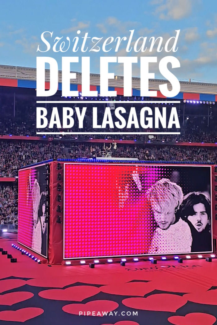 After Pipeaway.com discovered subliminal messages in the pre-Eurovision performance of Baby Lasagna at Arena Plus in Basel, Swiss police has taken down all footage related to the event from YouTube, on the territory of Switzerland. Read about this new development of the controversy!