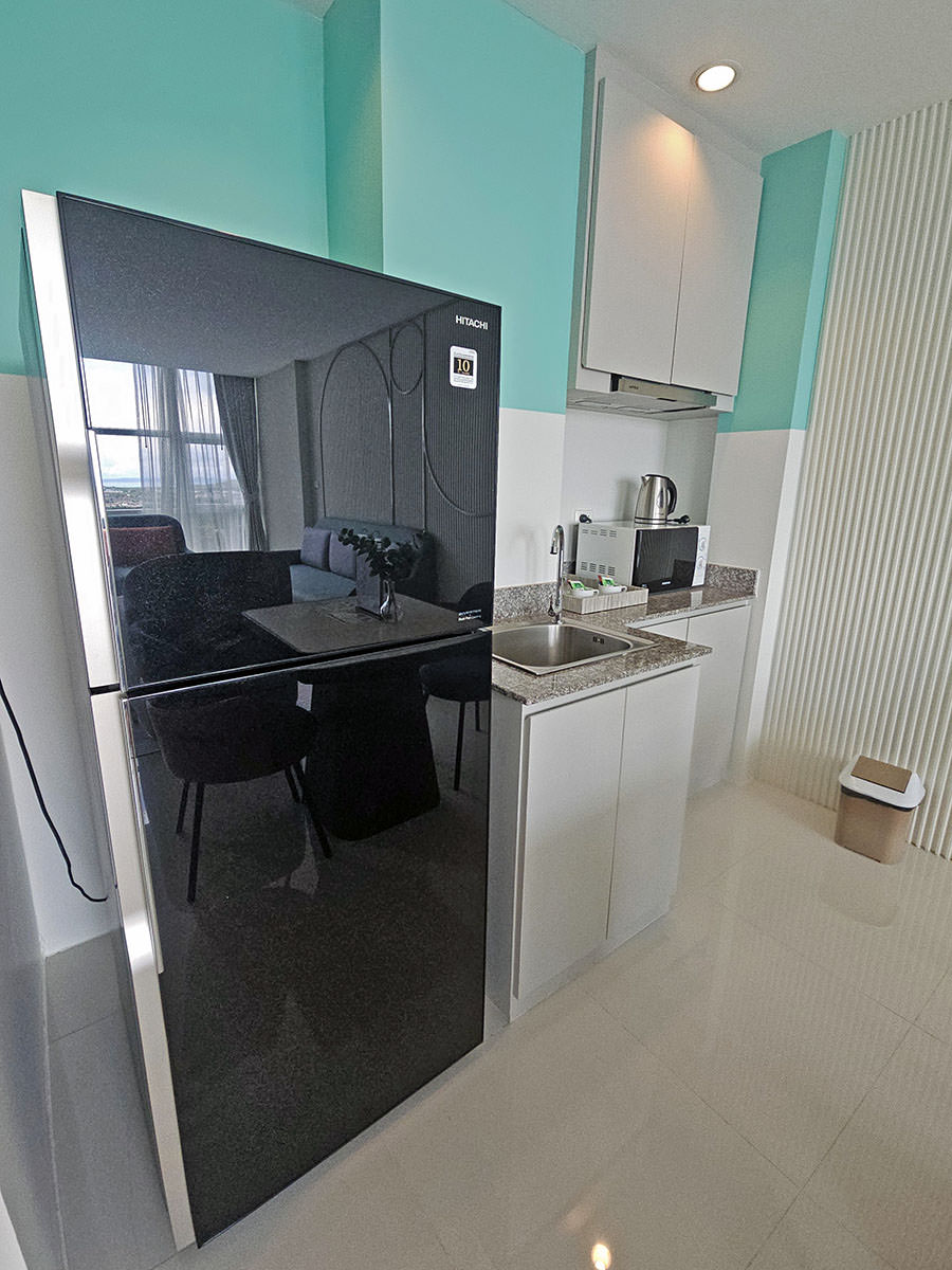 A kitchenette in a suite at Hilltop Wellness Resort in Phuket, Thailand; photo by Ivan Kralj.