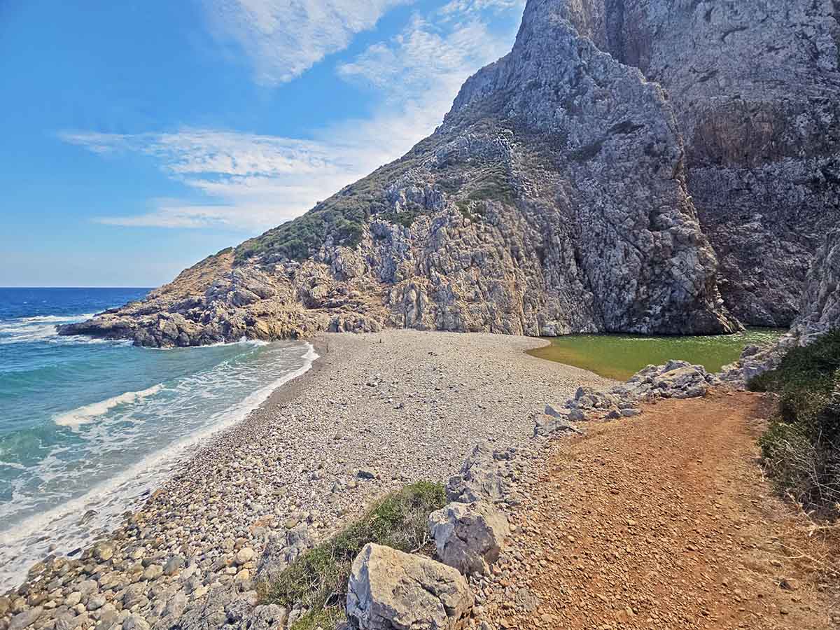 Kagia Lagada Beach, the meeting point of the gorge and the sea on Kythira Island, Greece; photo by Ivan Kralj.