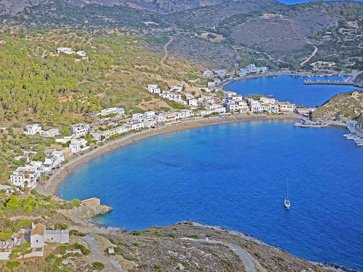 Kapsali twin bay on Kythira Island, Greece; photo by Ivan Kralj.