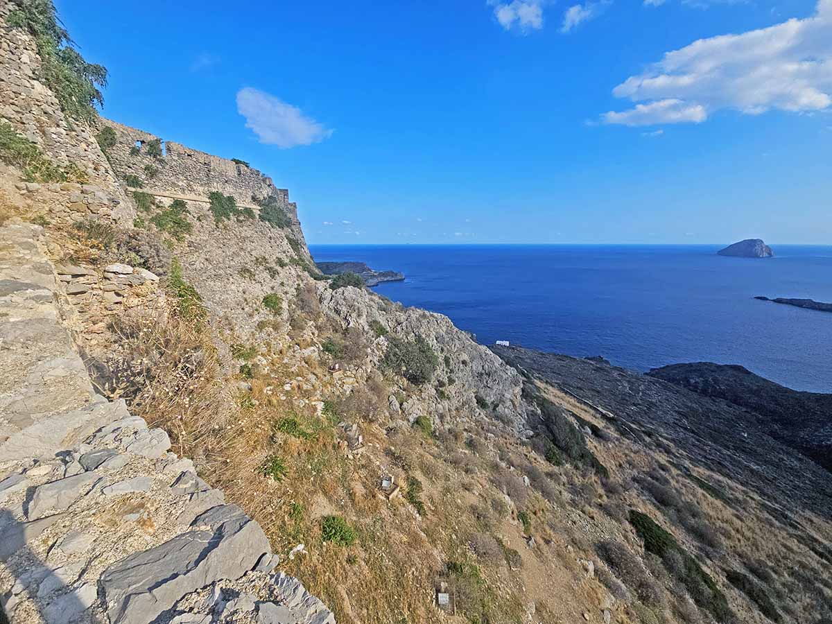 The view from Kastro, Kythira Castle, over the Aegean Sea, Greece; photo by Ivan Kralj