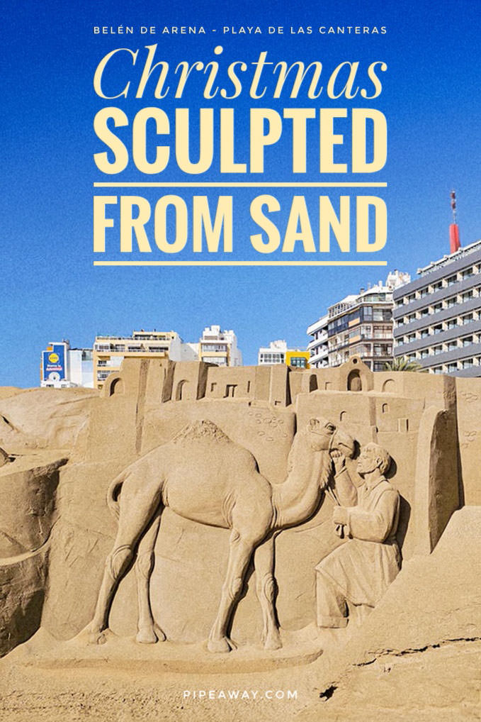 Every December, Playa de las Canteras in Las Palmas de Gran Canaria becomes home to a Bethlehem made of sand. Belén de Arena is the world's largest sand nativity scene.