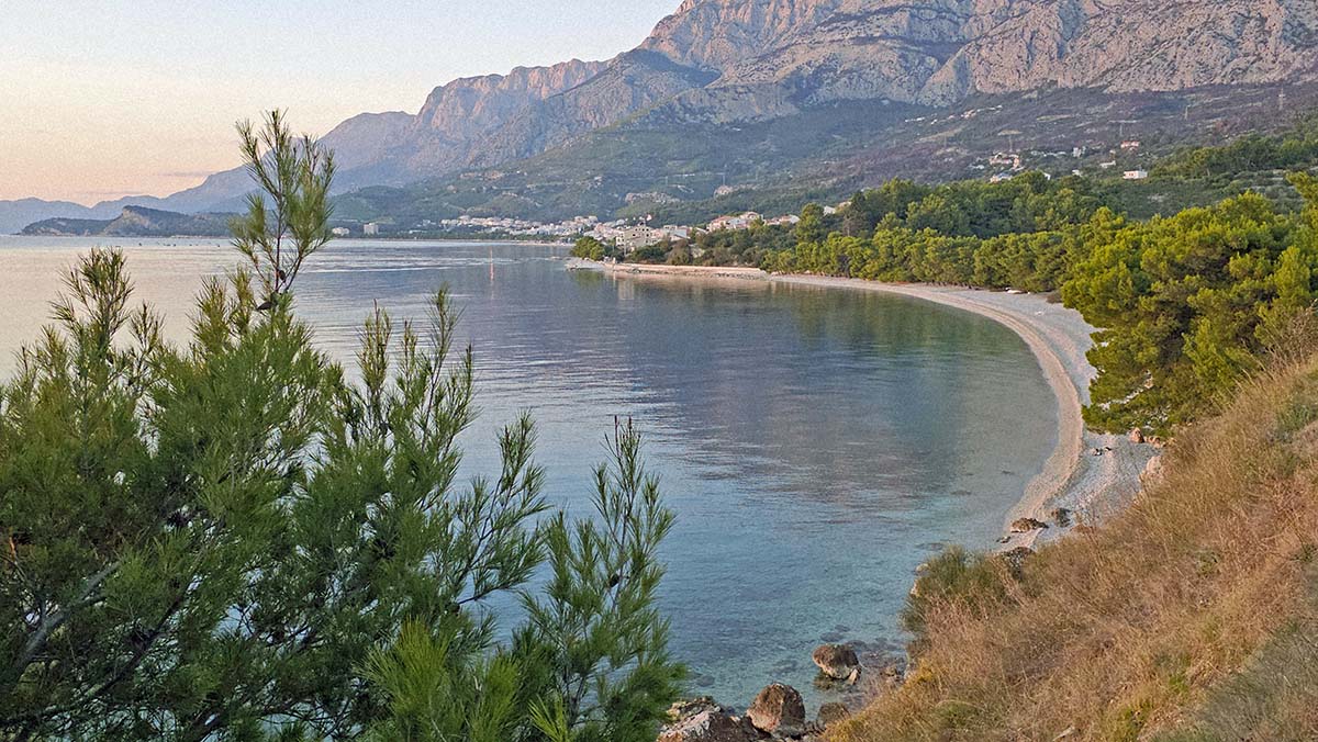 Dračevac, nudist beach near Tučepi, on Makarska Riviera, Croatia; photo by Ivan Kralj.